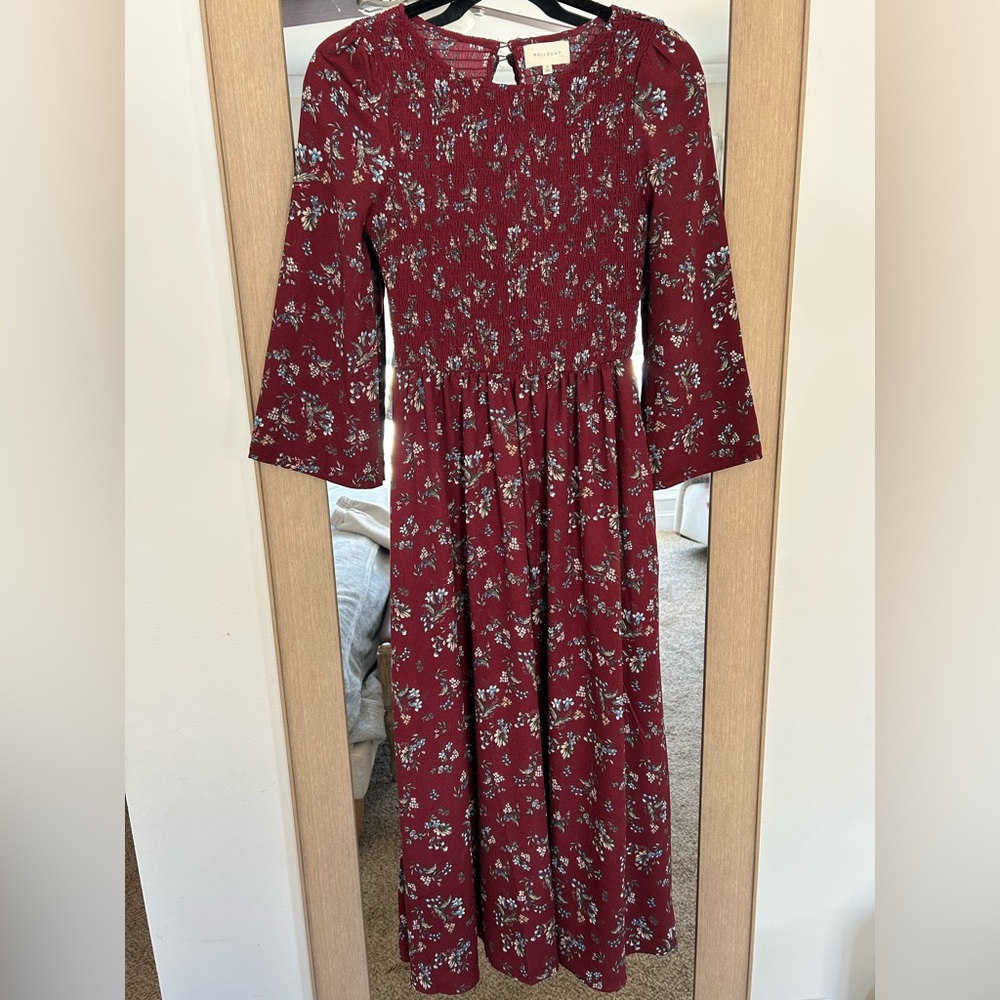 Floral Burgundy Maxi Dress
